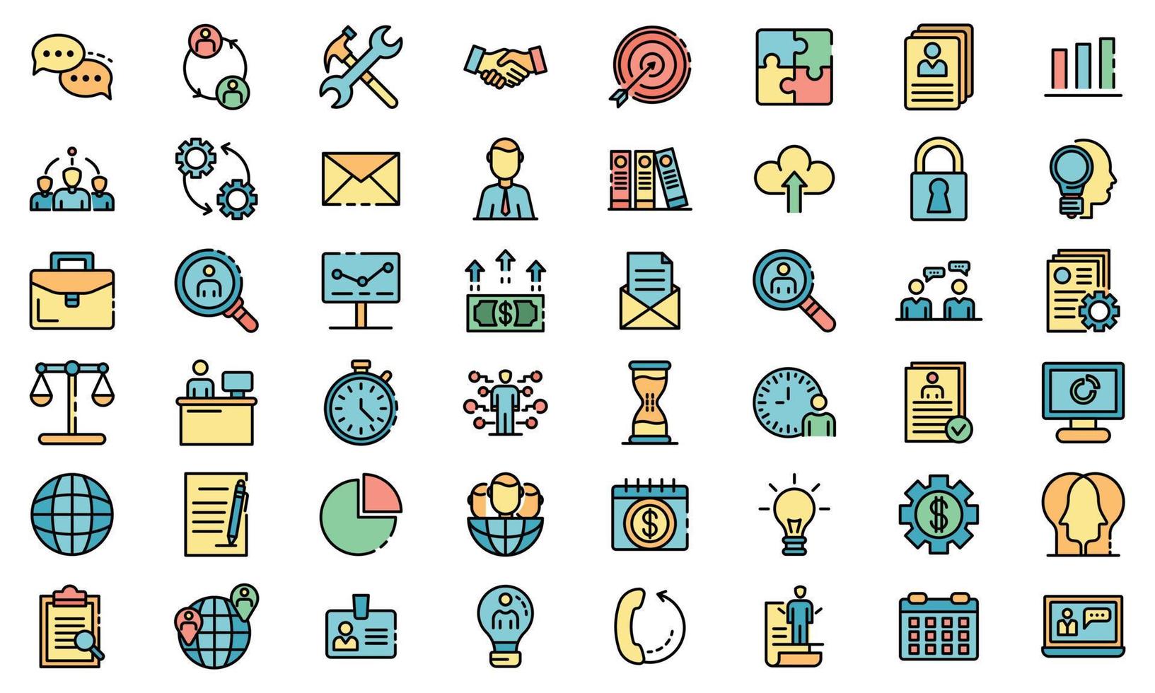 Administrator icons vector flat