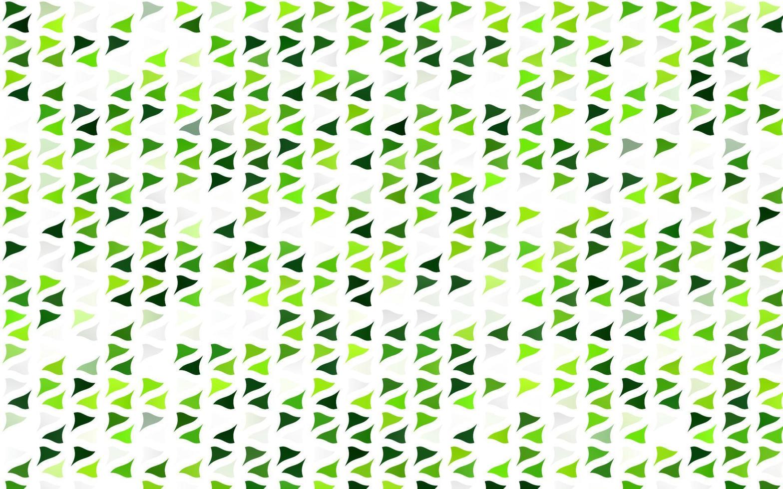 textura de vector verde claro en estilo triangular.