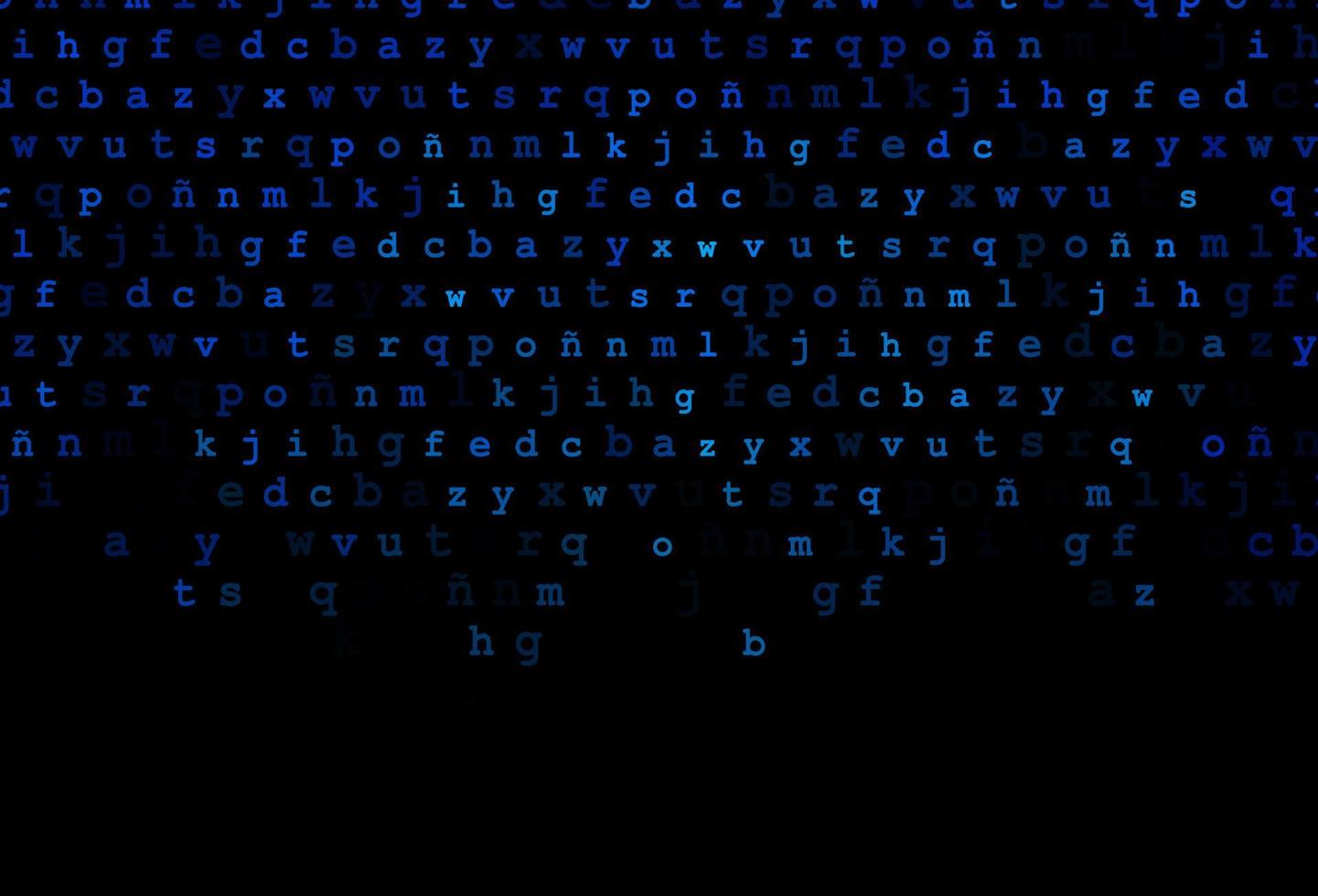 Dark blue vector pattern with ABC symbols.