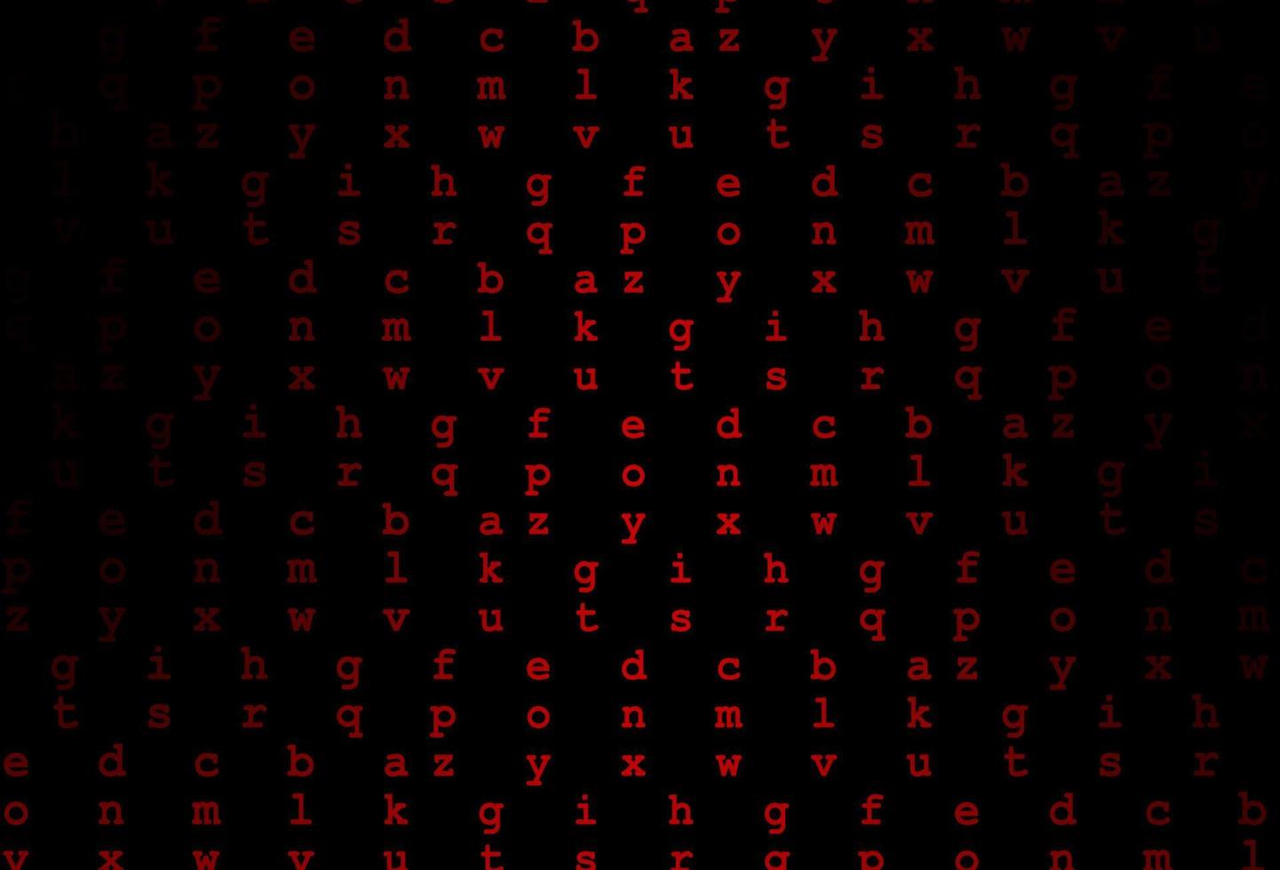 Dark red vector pattern with ABC symbols.