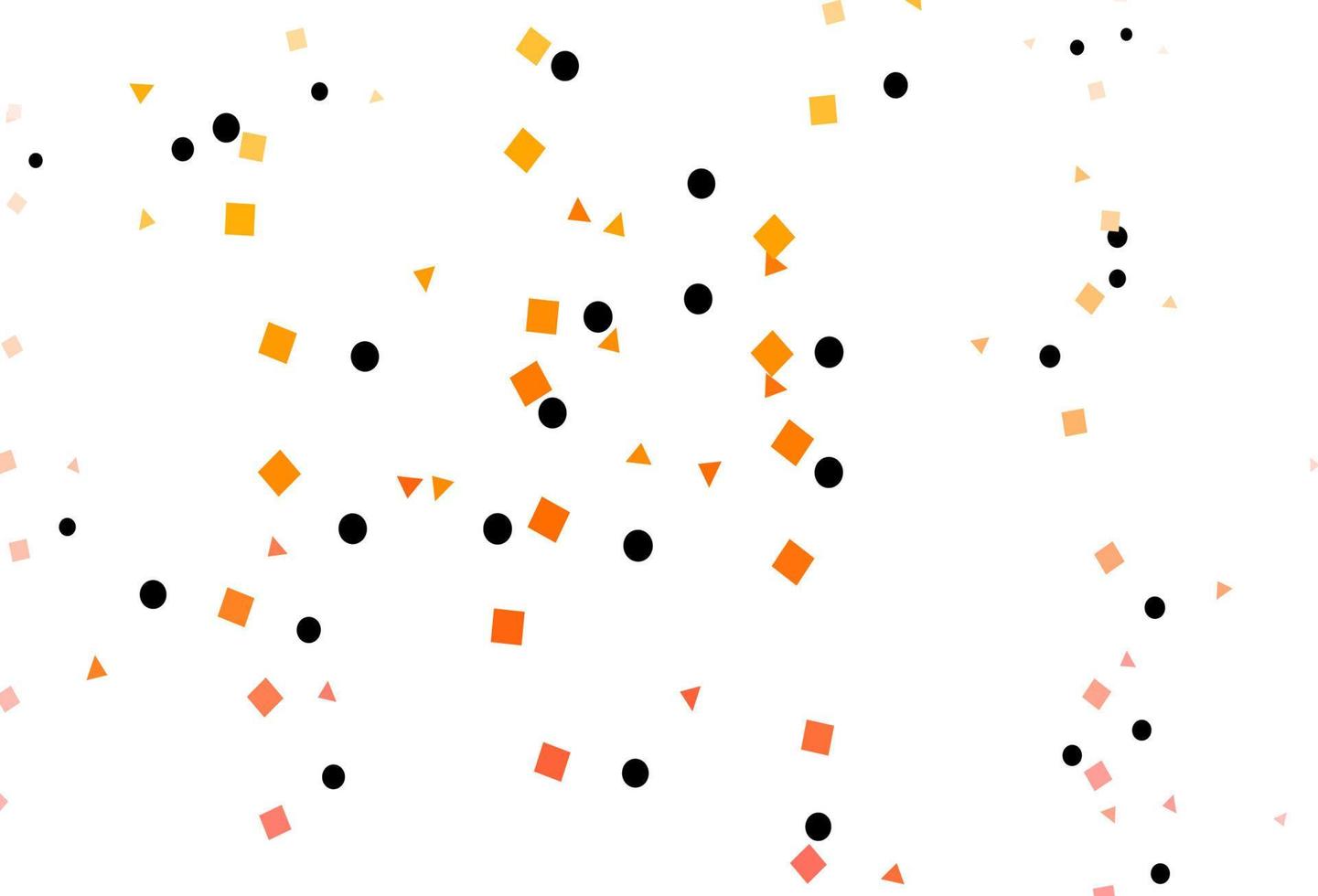 Light Yellow, Orange vector texture in poly style with circles, cubes.