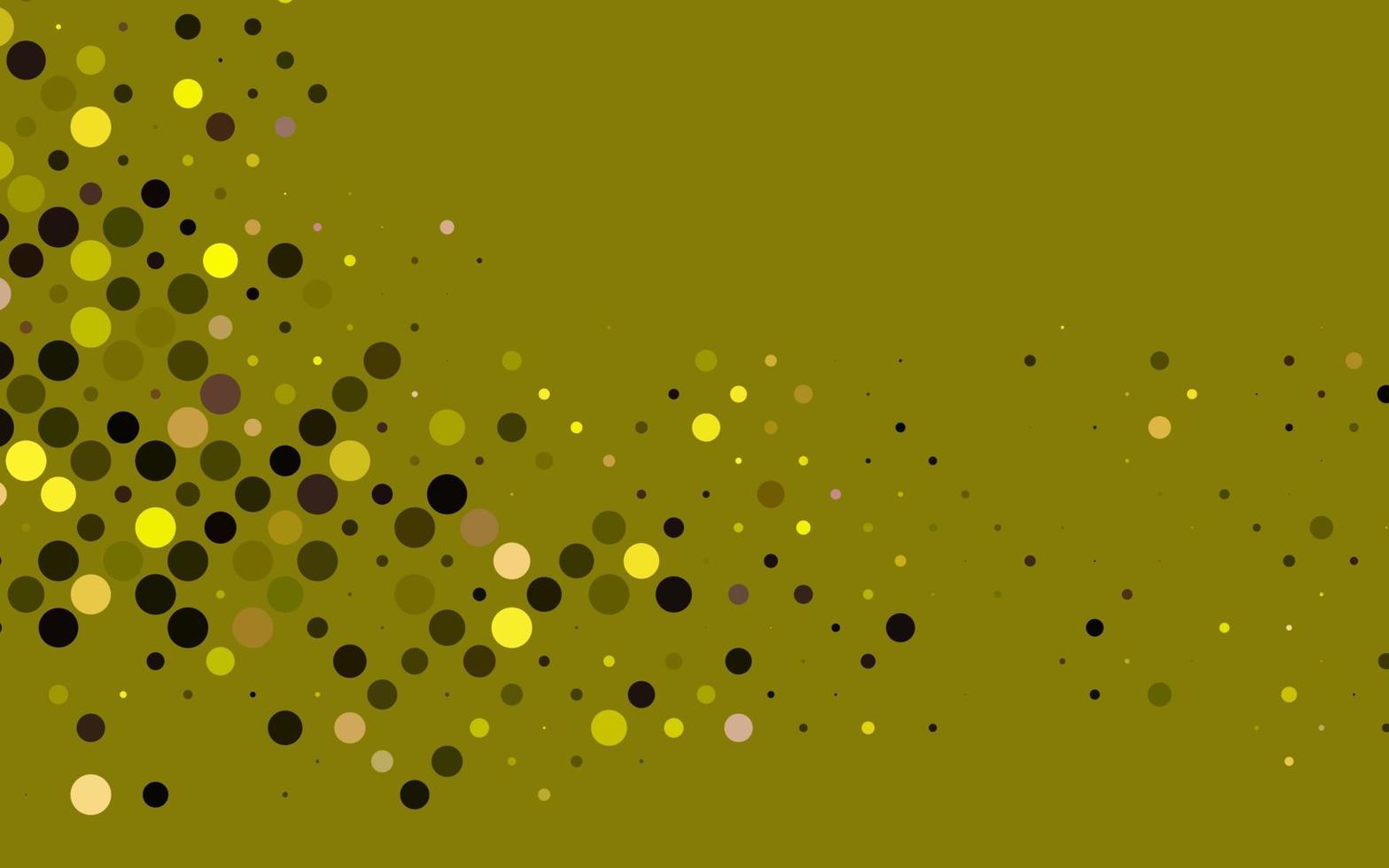 Fondo de vector rojo, amarillo claro con burbujas.