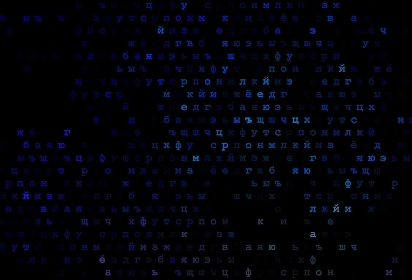 Dark blue vector layout with latin alphabet.