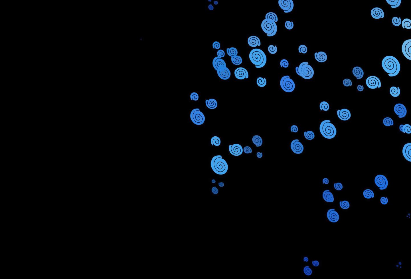 Dark BLUE vector background with lamp shapes.