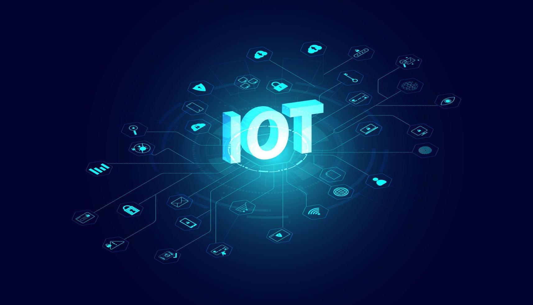 Abstract, IoT, Internet of Things, concepts, electronic devices Connect or send information to each other via the Internet Smart Device,Smart Network and Intelligent Transportation. vector