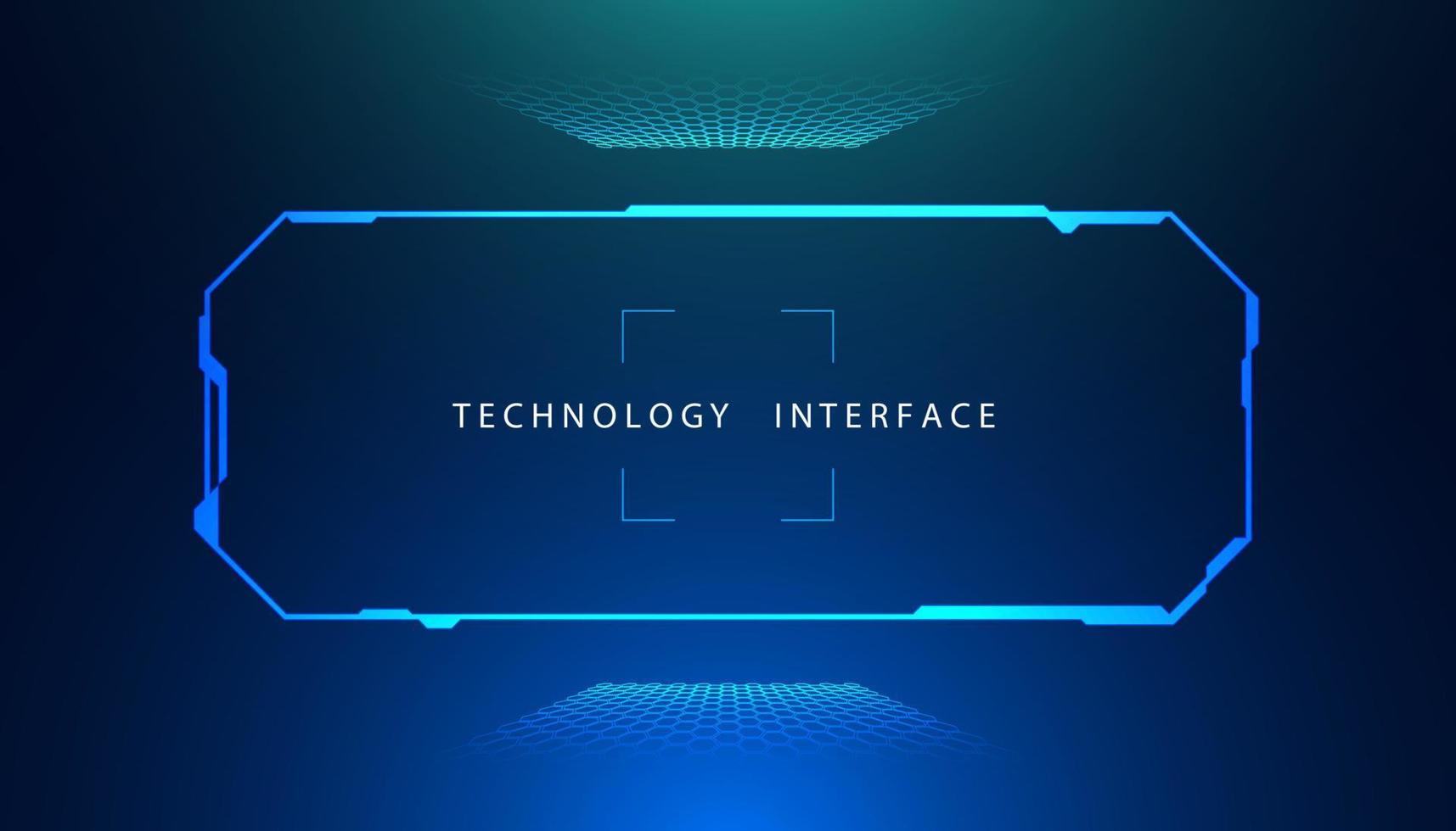 tecnología abstracta ui concepto futurista interfaz hud espacio de copia de holograma de innovación digital en fondo de diseño futuro de alta tecnología vector