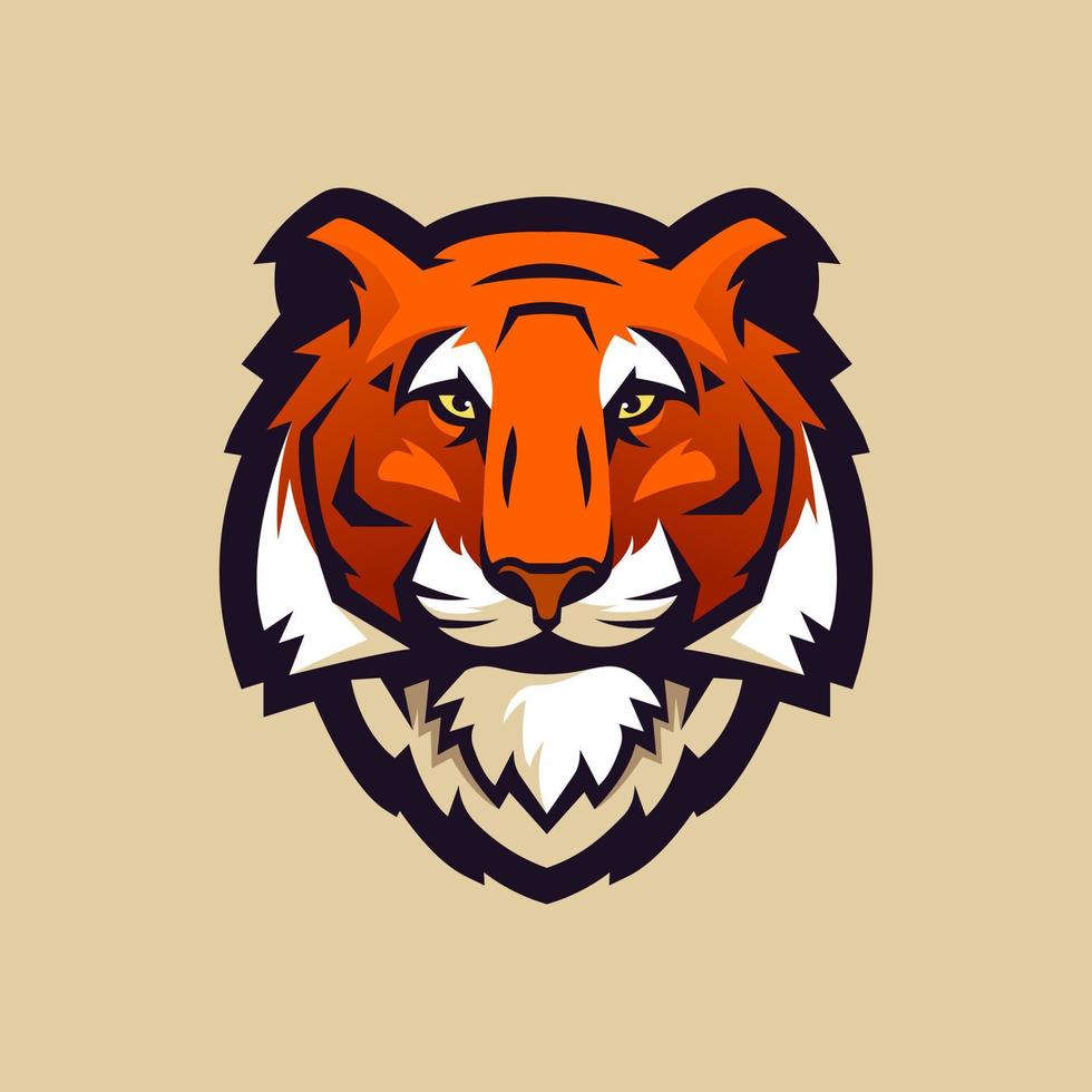 ilustración de diseño de logotipo de mascota de tigre para club deportivo o equipo vector