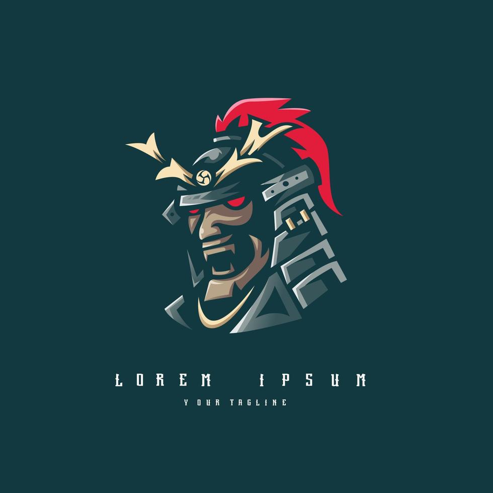 samurai warrior mascot logo design vector with modern illustration