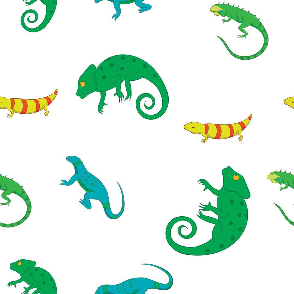 Lizard pattern, cartoon style vector