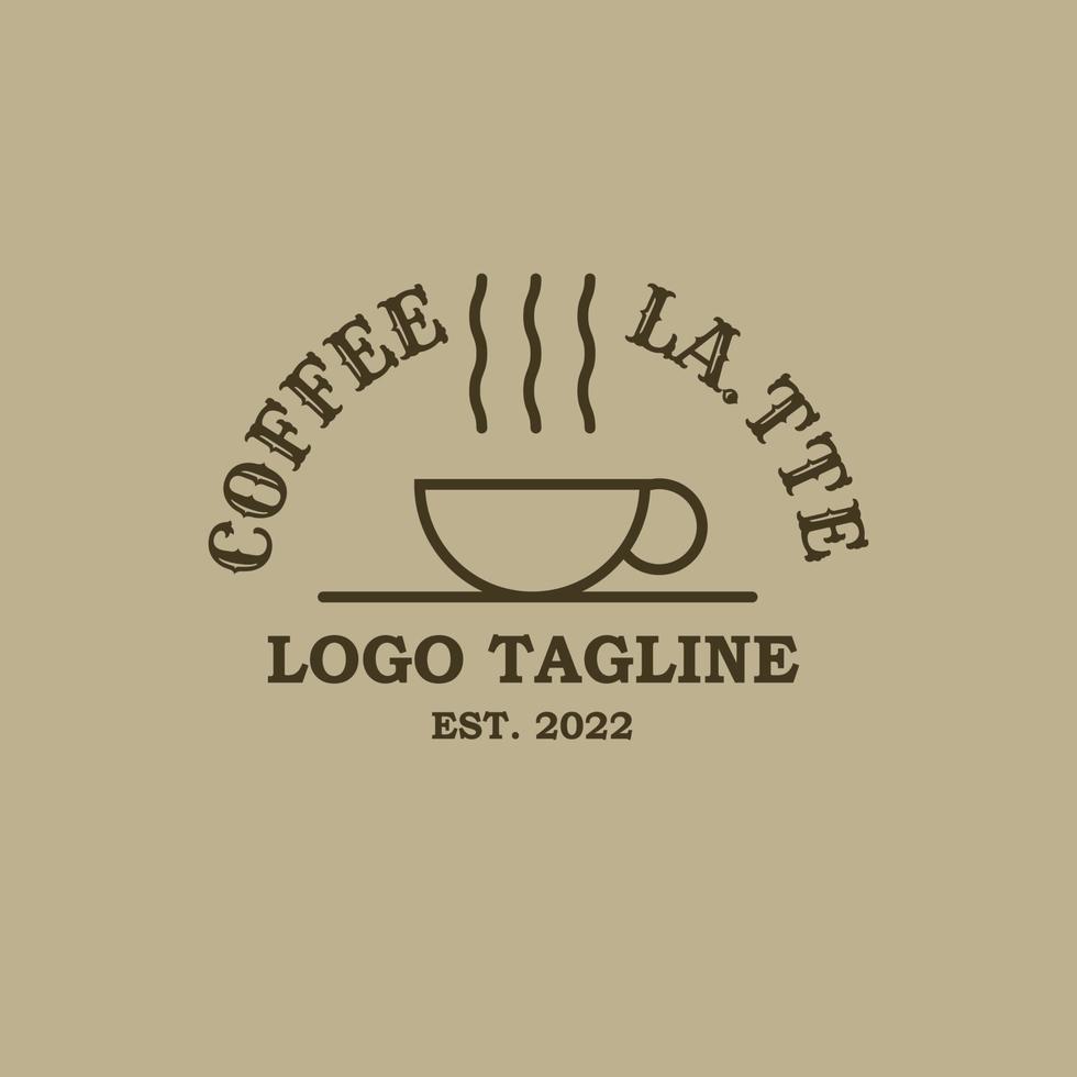 coffee latte logo. This logo is designed for a drink or cafe theme, or other culinary business vector