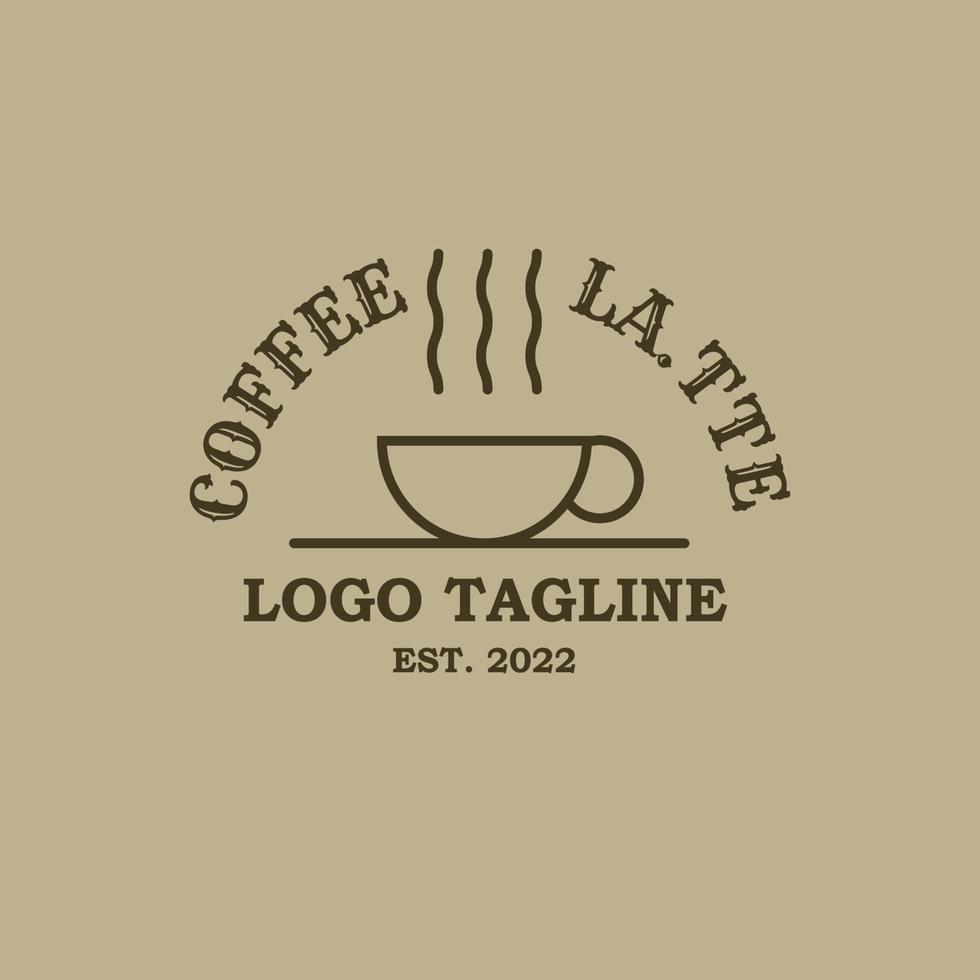 logotipo de café con leche. este logo está diseñado para un tema de bebida o café, u otro negocio culinario vector