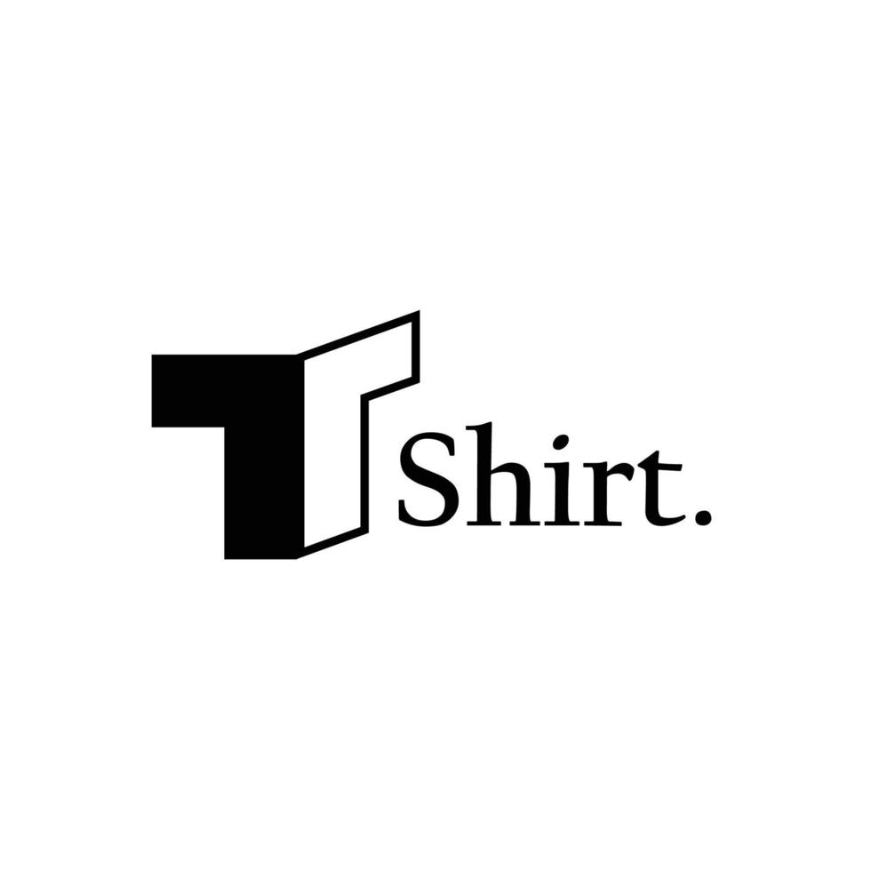 letter T-shirt logo. logo for a shirt production company, or a clothing store vector