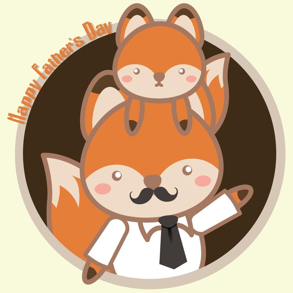 Webcute animal parent-child intimate time vector