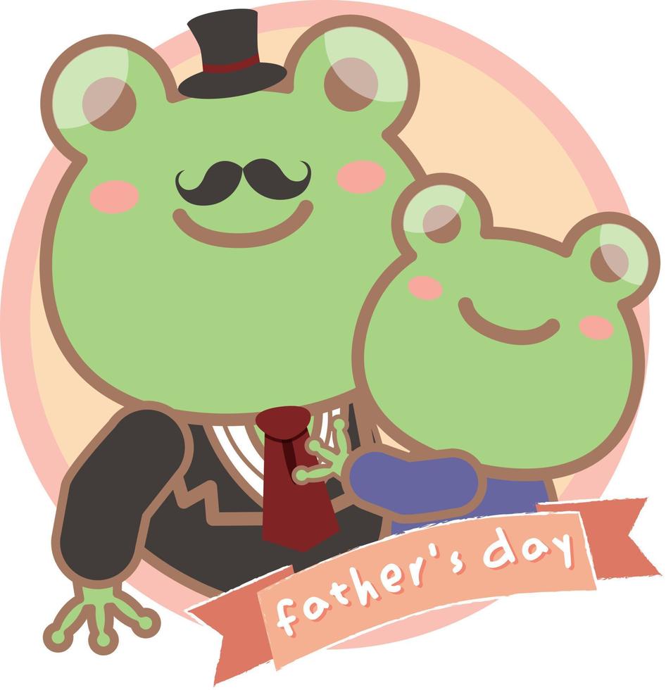 Webcute animal parent-child intimate time vector