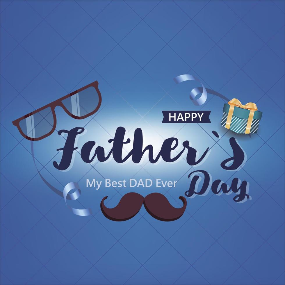 Simple card to congratulate father's day vector