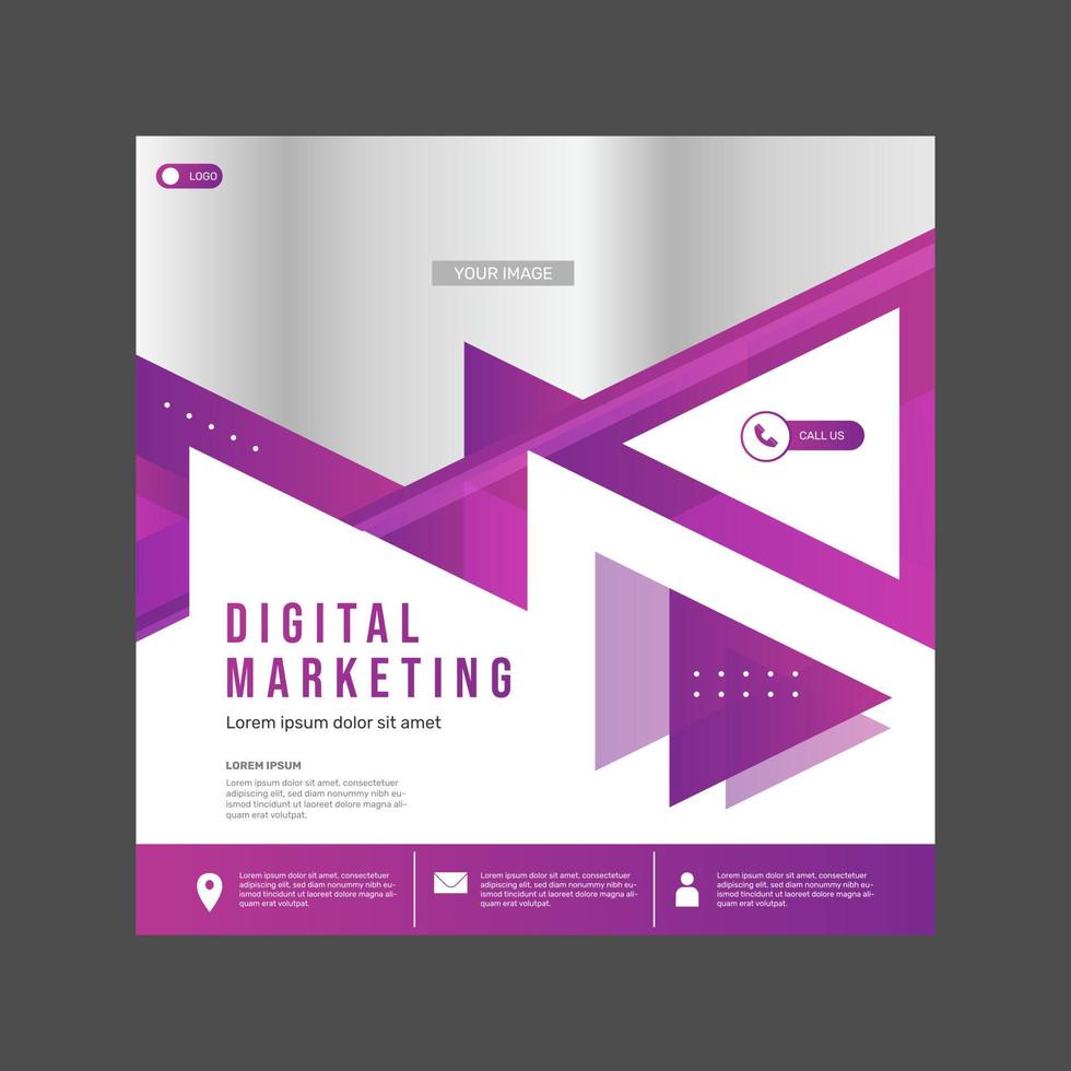 Digital creative agency social media post. - Vector. vector