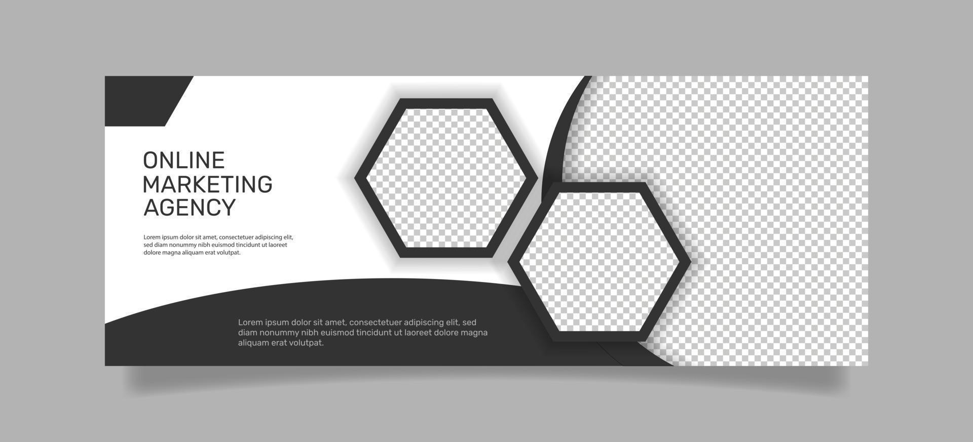Online marketing social media cover template. - Vector. vector