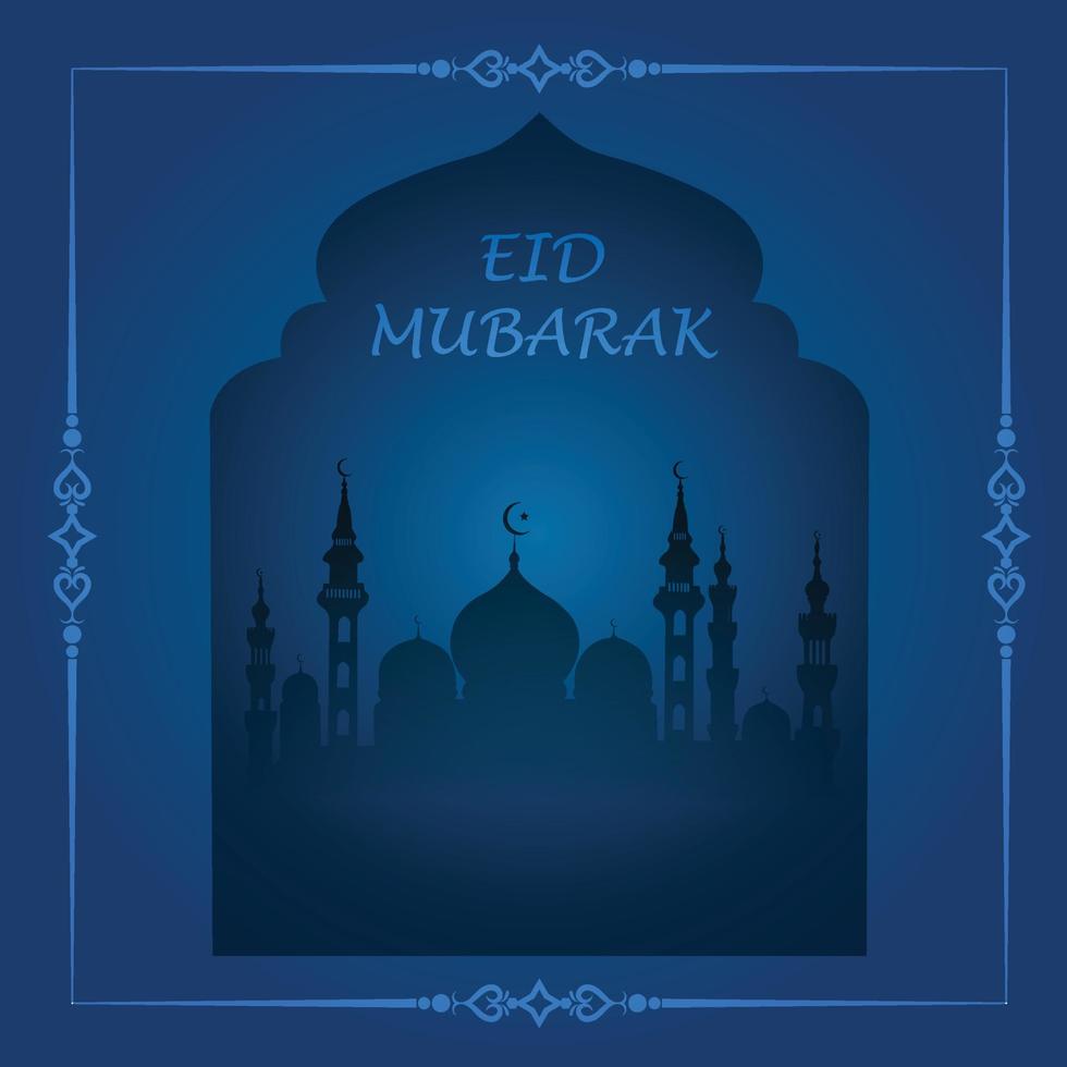 Eid Mubarak vector, Ramadan wishing. Arabic Islamic background. greeting cards design, Arabic lamps.moon, mosque, Eid Mubarak. social media posts, social media banner template, vector