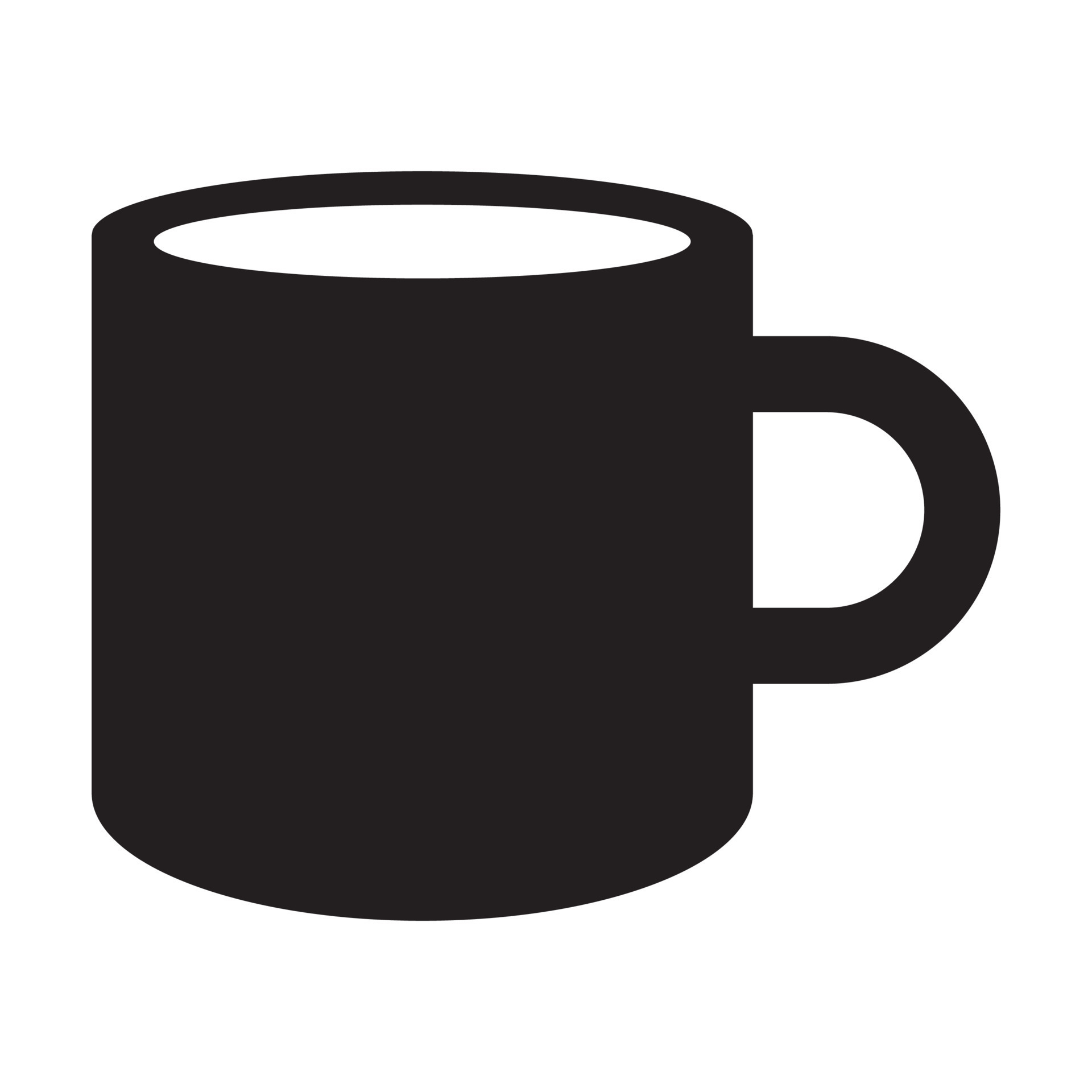 Coffee mug icon vector for graphic design, logo, website, social media, mobile app, UI