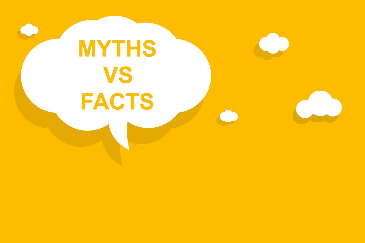 Myths and facts speech bubble banner vector with copy space for business, marketing, flyers, banners, presentations, and posters. illustration