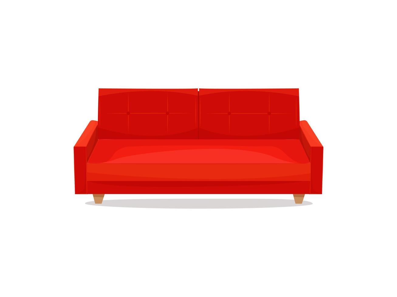 couch isolated. Modern furniture. Red sofa vector