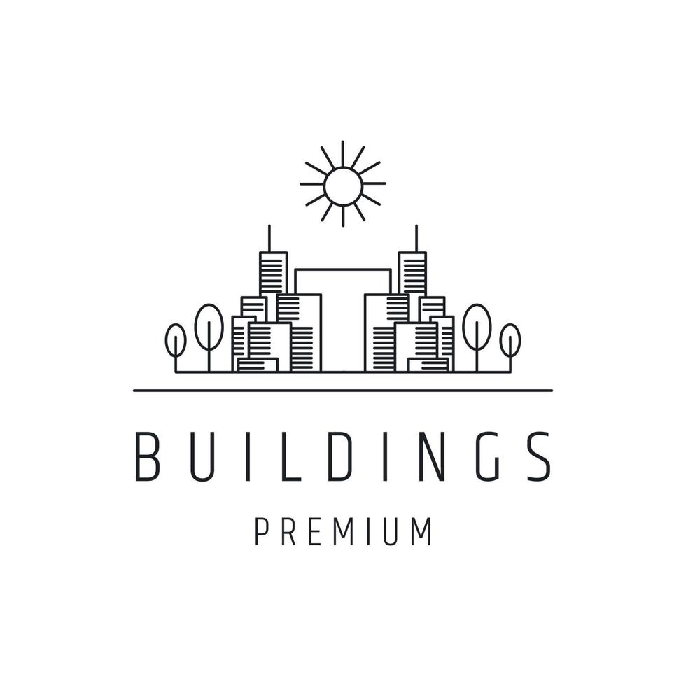 plantilla de diseño de icono de logotipo de edificios vector