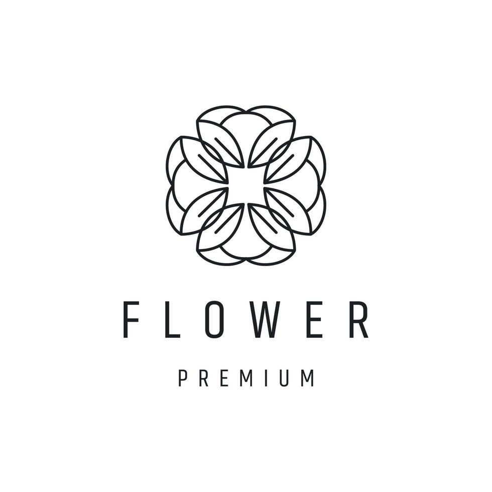 Flowers logo icon flat design template vector