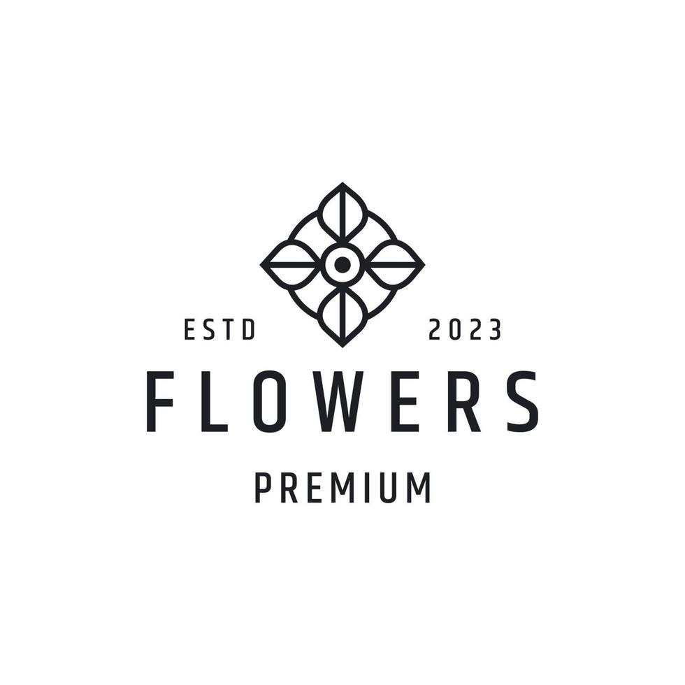 Flowers logo icon flat design template vector