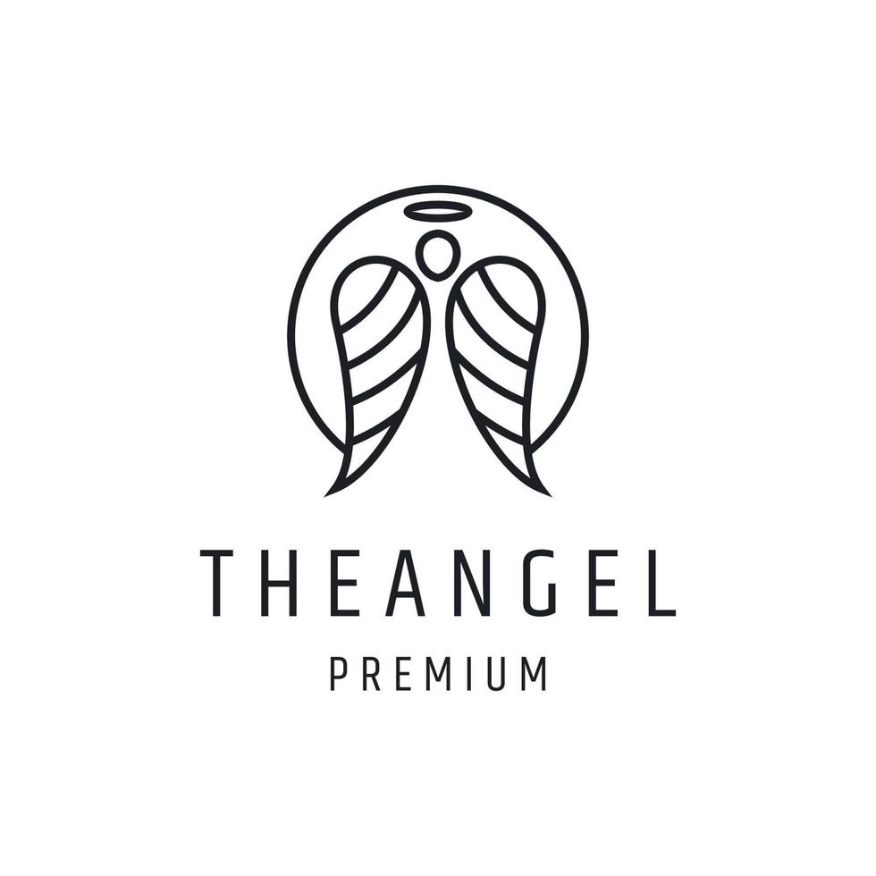 The angel logo icon design template vector illustration