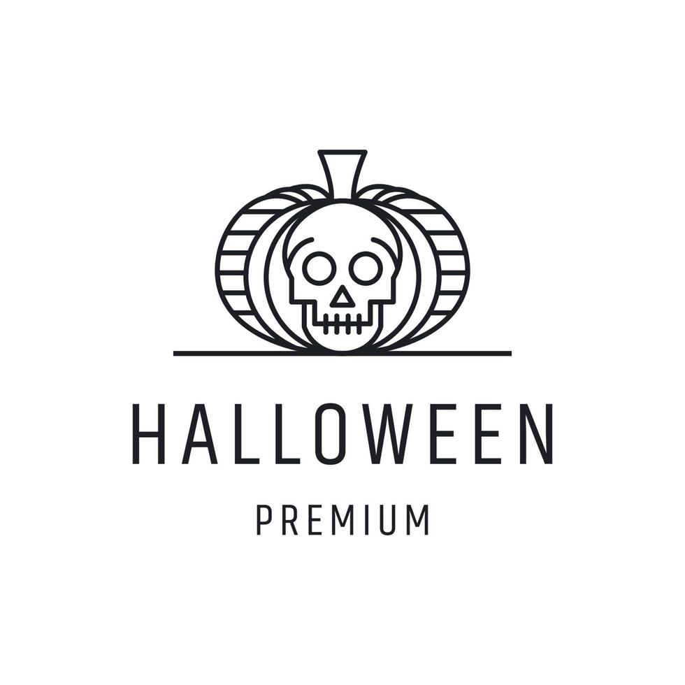 Halloween logo icon flat design template vector