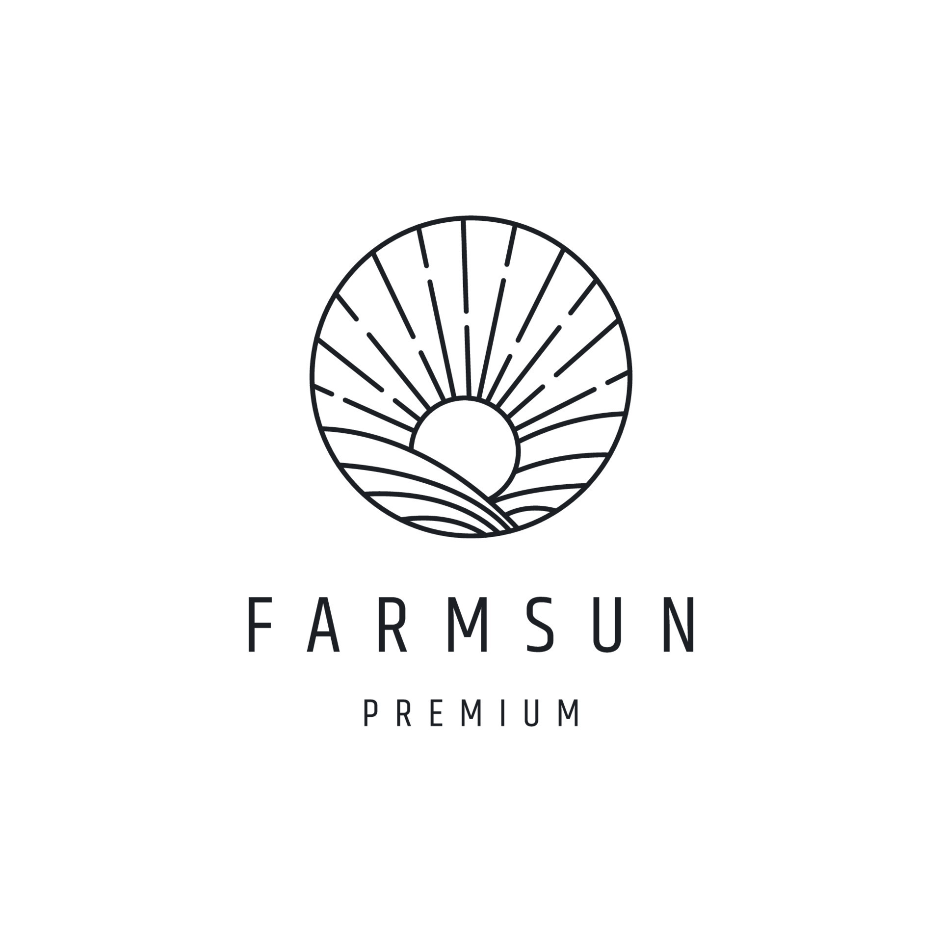 Farm sun logo icon design template vector illustration 8552820 Vector ...