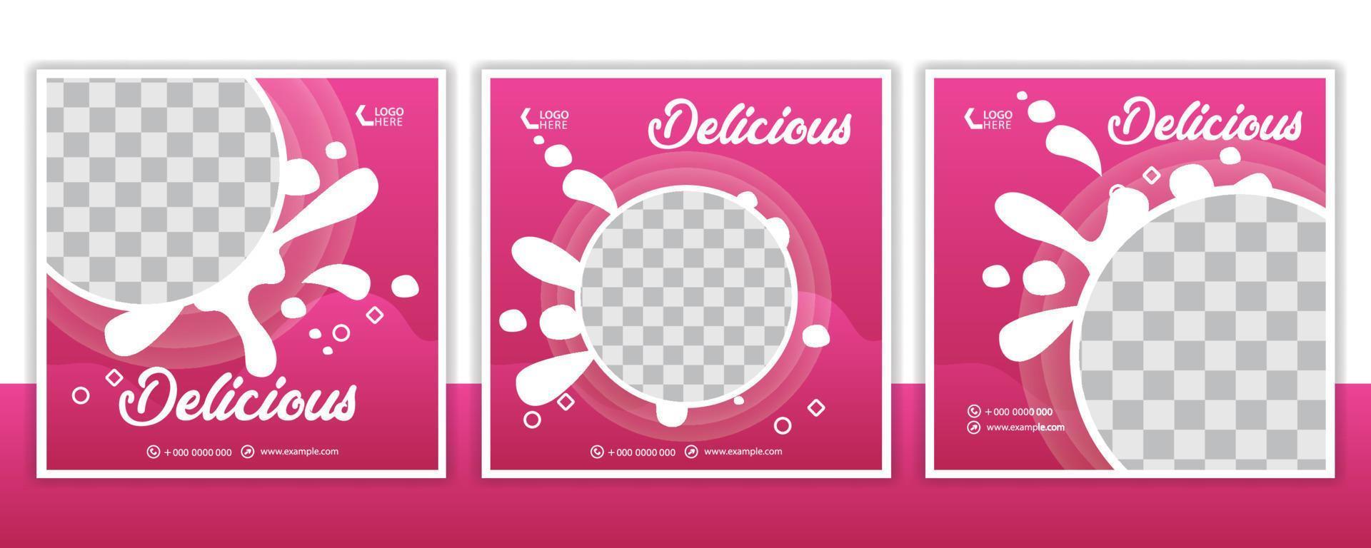 social media templates vector