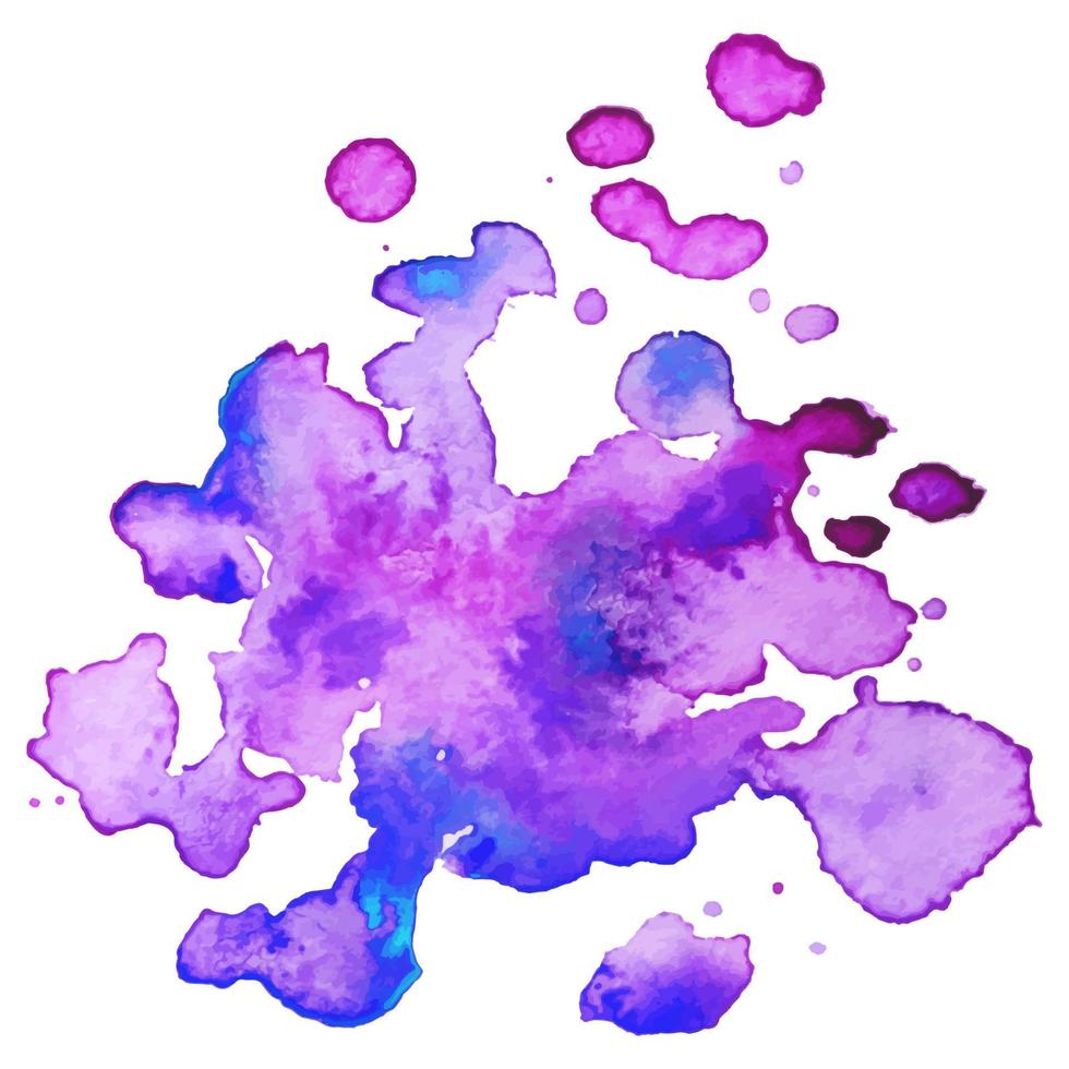 Watercolor brush paint paper texture vector isolated splash on white background for banner, poster, wallpaper.