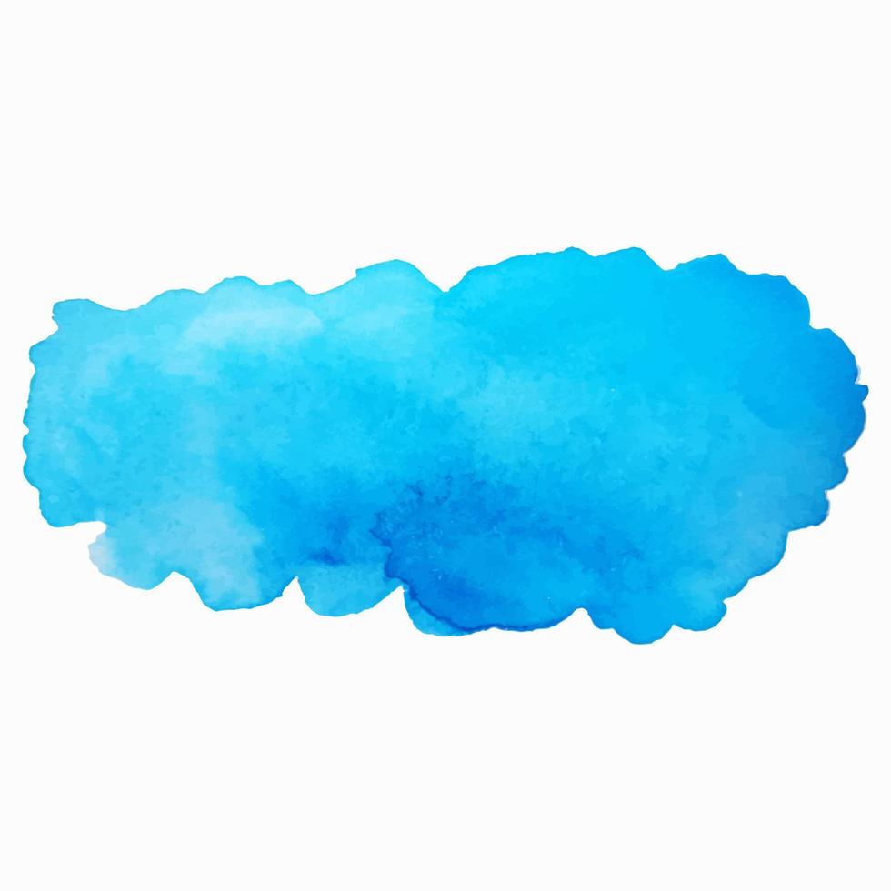 trazos de pincel acuarela abstracta azul fondo pintado. papel de textura ilustración vectorial vector