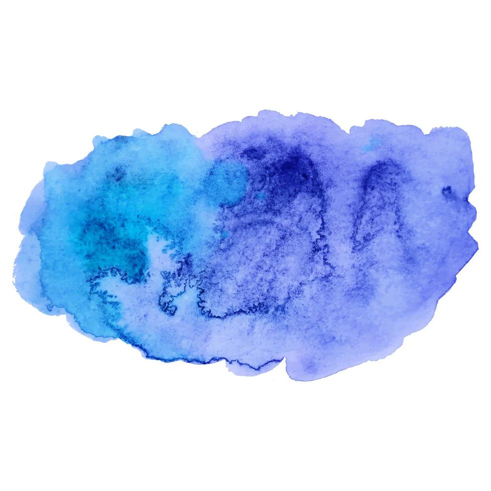 Blue abstract watercolor brush strokes painted background. Texture paper. Vector illustration.