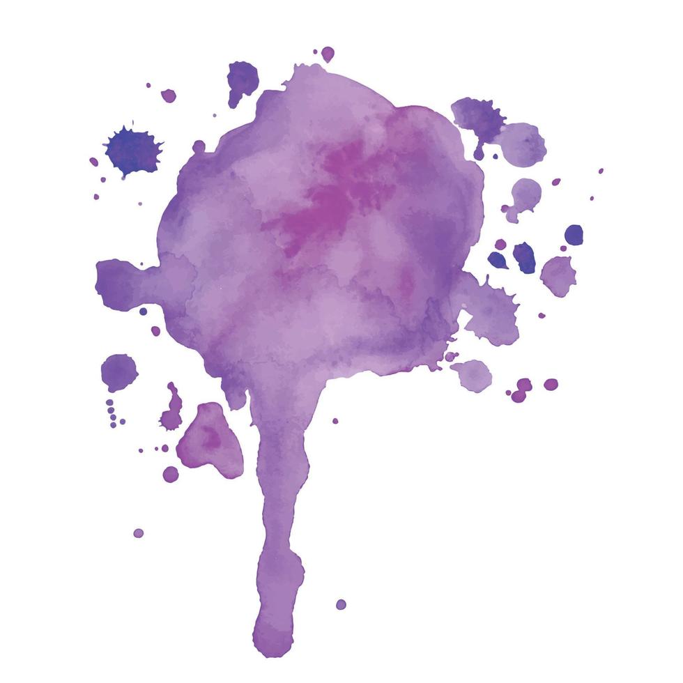 Abstract isolated colorful vector watercolor stain.