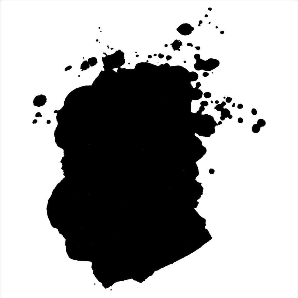 Abstract black ink blot background vector illustration grunge texture