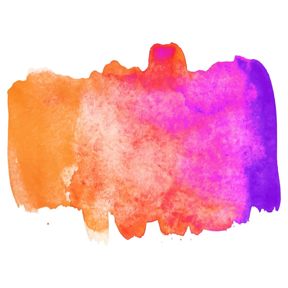 Abstract isolated colorful vector watercolor splash.