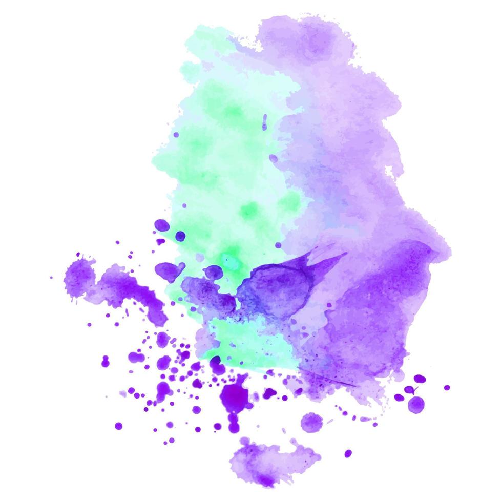 Abstract isolated colorful vector watercolor splash.
