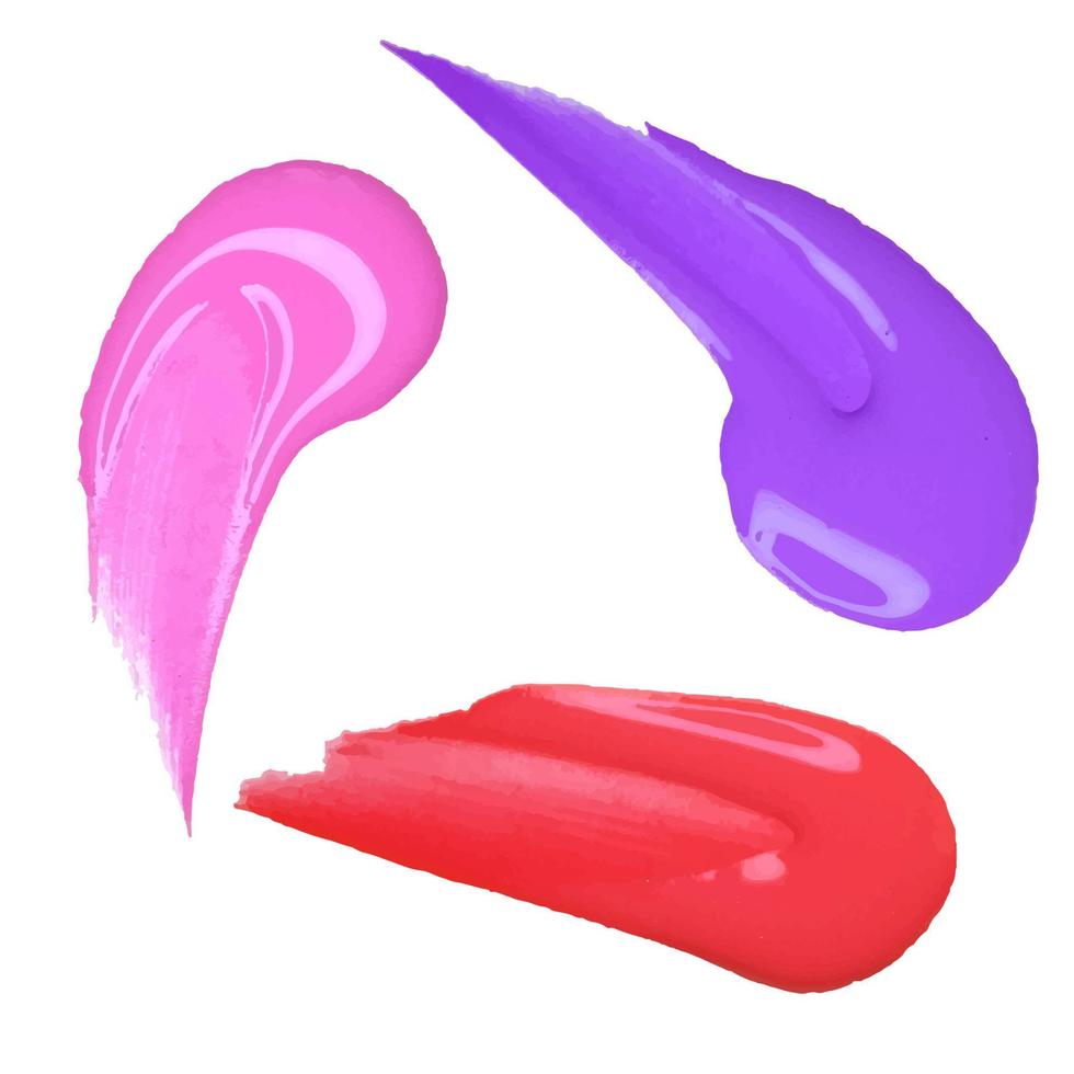 untar lápiz labial sobre fondo blanco. fondo de belleza y cosmética. banner vectorial, etiqueta, etiqueta vector