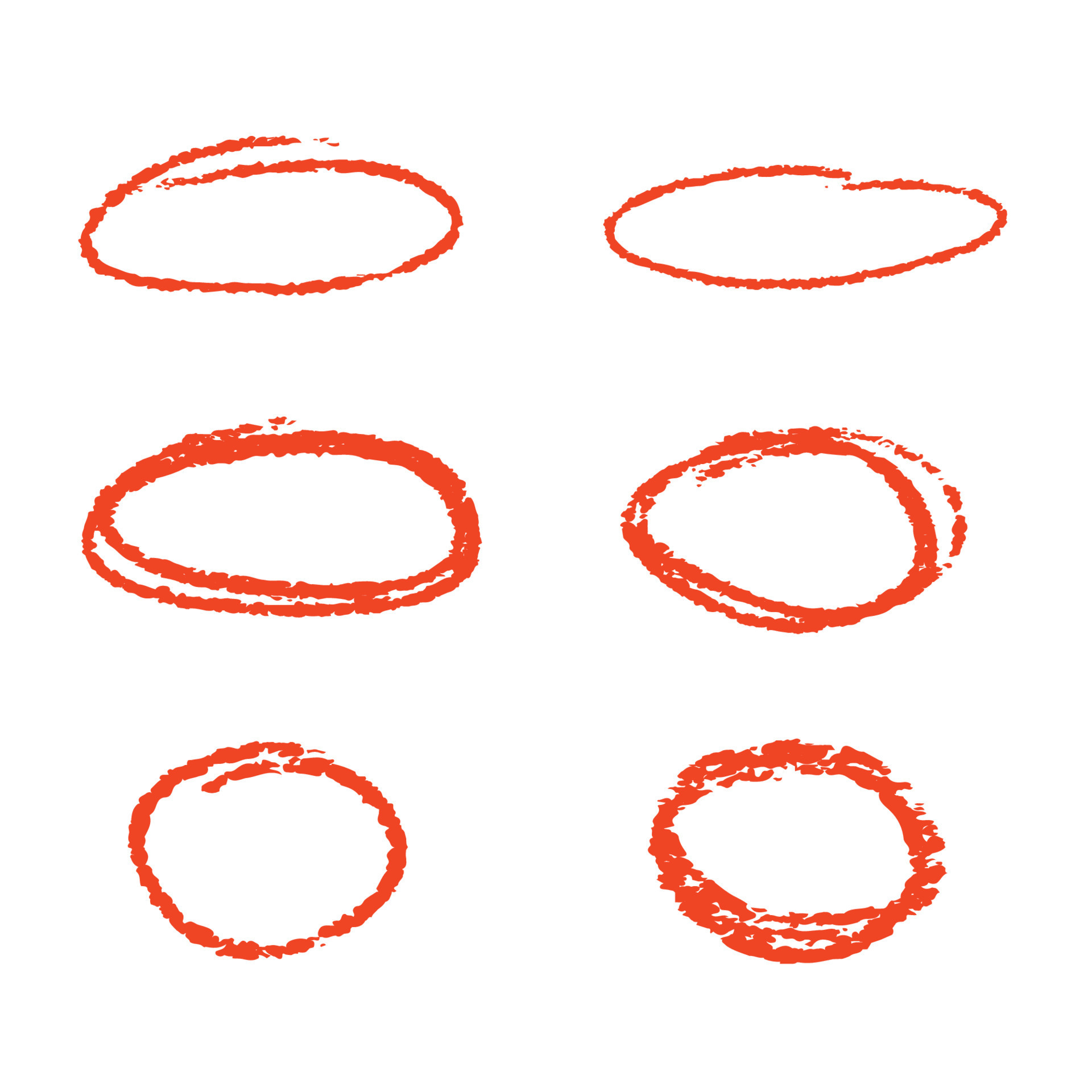 Red marker pen highlighter circles. Vector illustration 8552967 Vector