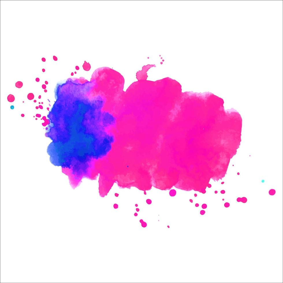 Abstract isolated colorful vector watercolor splash.