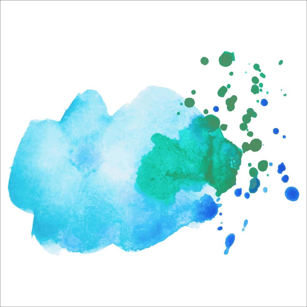 Abstract isolated colorful vector watercolor splash.