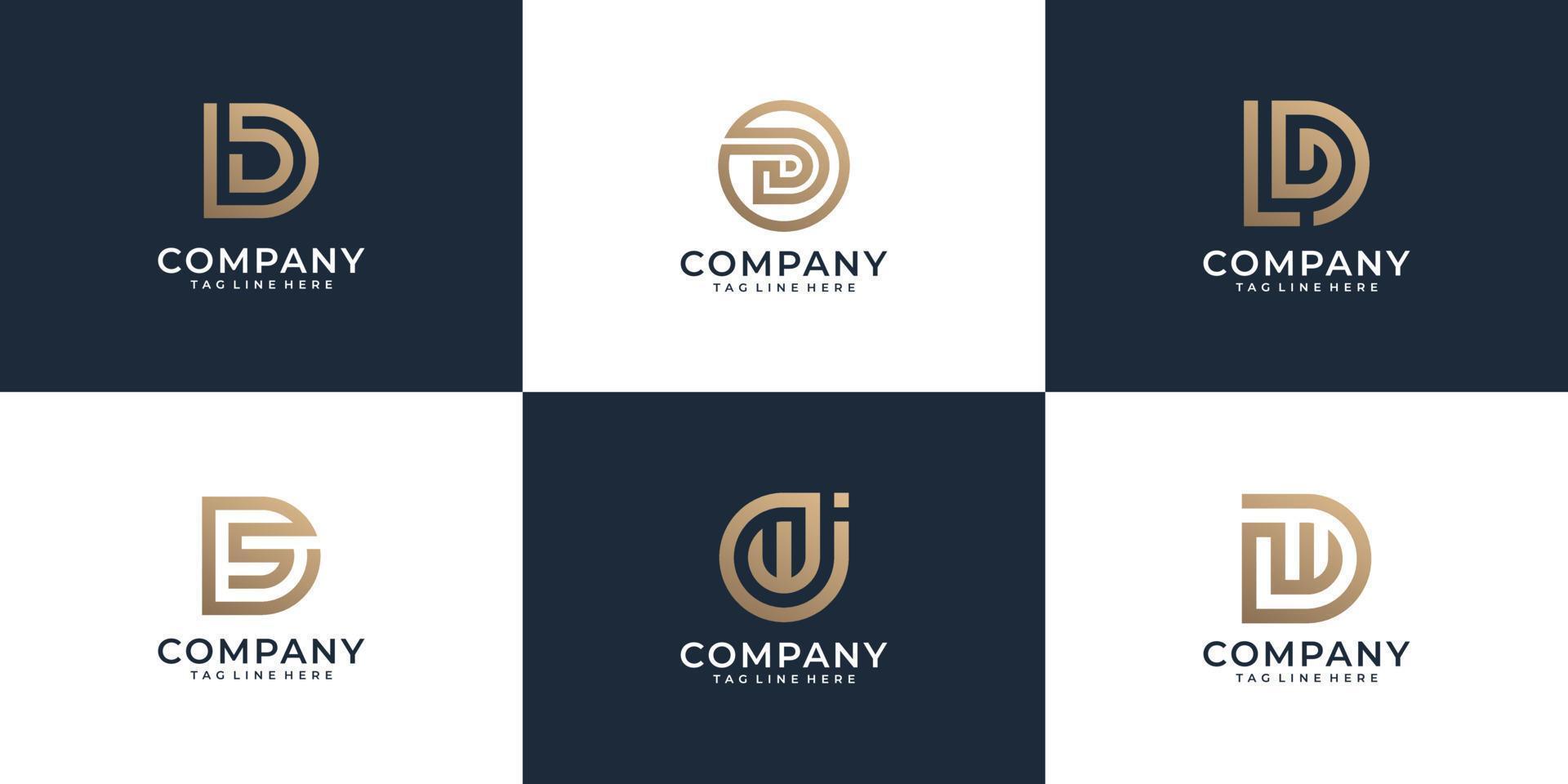 Set of letter d logo design inspiration 8553003 Vector Art at Vecteezy
