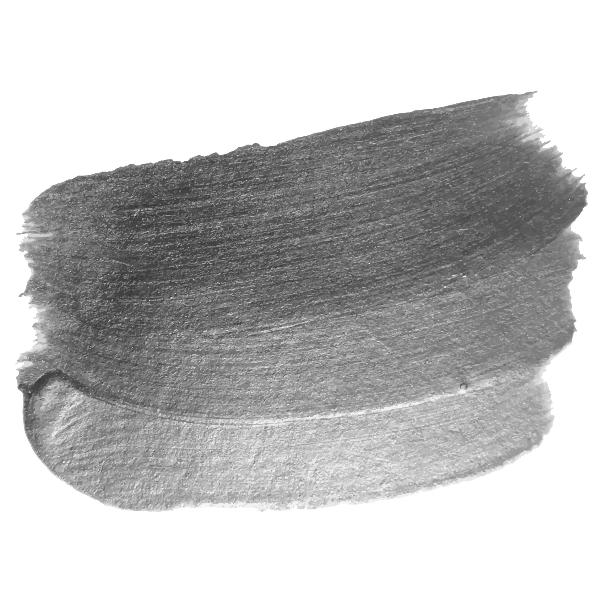 Vector silver metallic paint smear stroke. Make up swatches. Acrylic