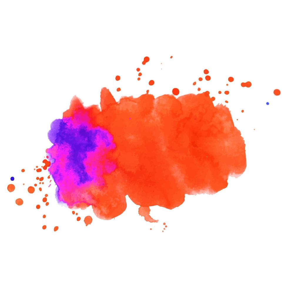 Abstract isolated colorful vector watercolor splash.