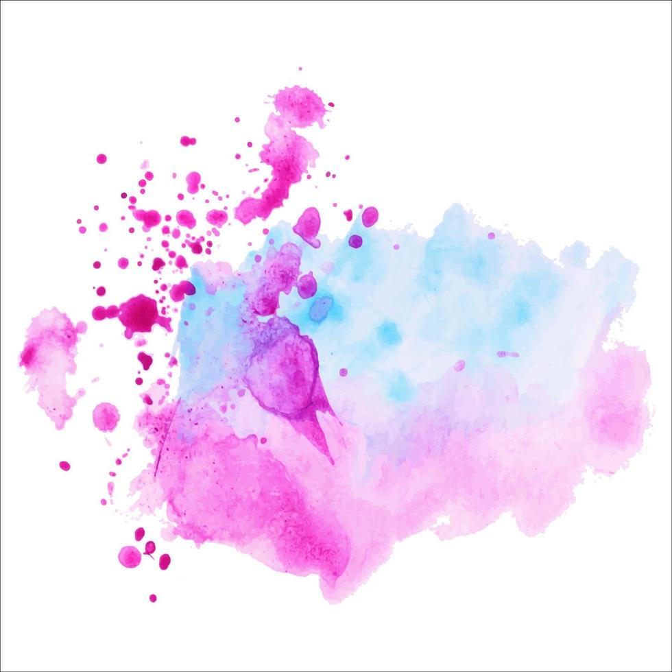 Abstract isolated colorful vector watercolor splash.