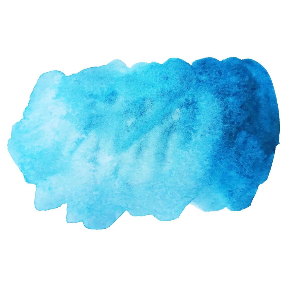 Blue abstract watercolor brush strokes painted background. Texture paper. Vector illustration.