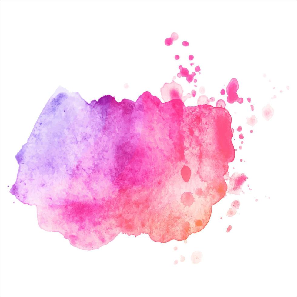 Abstract isolated colorful vector watercolor splash. Grunge element for paper design. Vector illustration