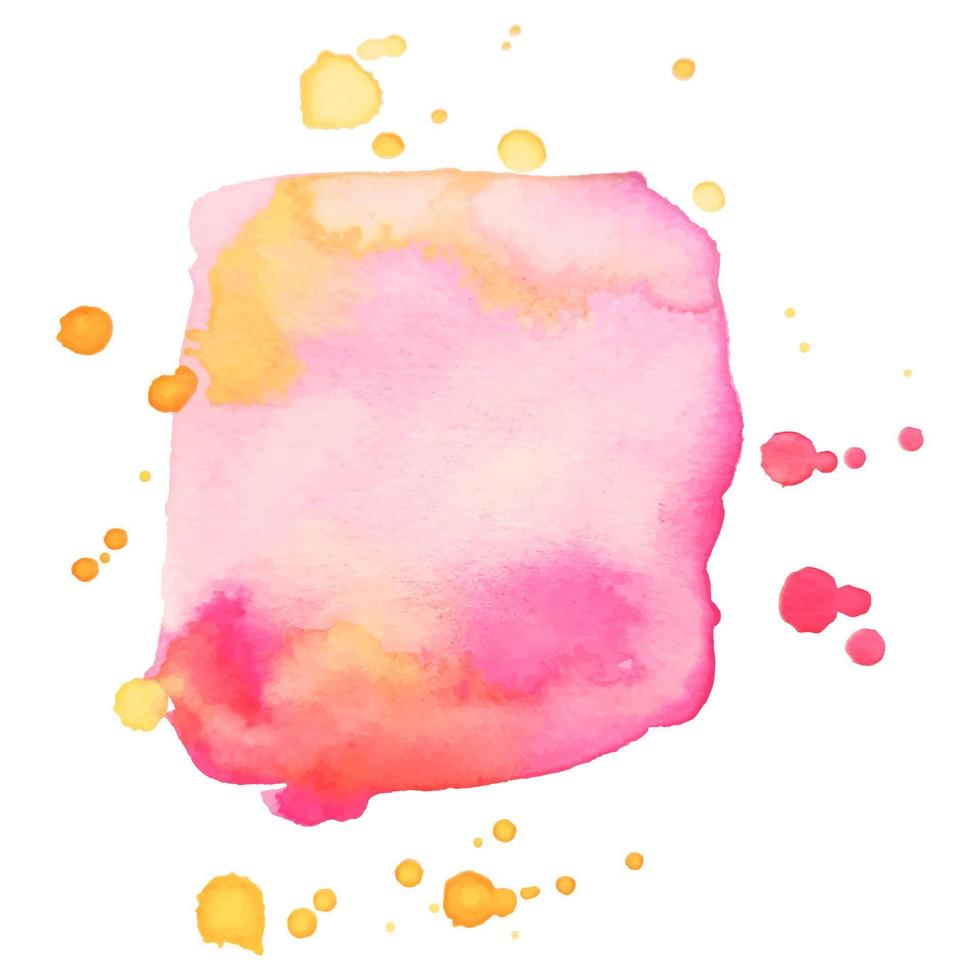 Colorful abstract watercolor stain with splashes and spatters. Modern creative background for trendy design. vector